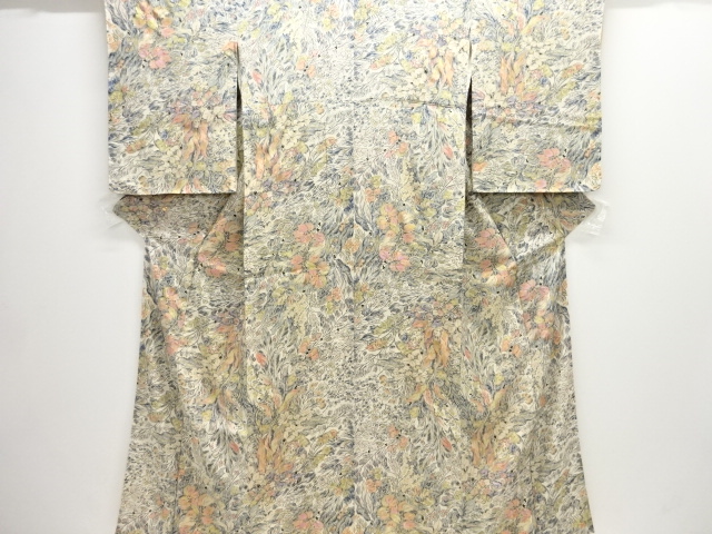 大正ロマン　紋錦紗草花模様着物